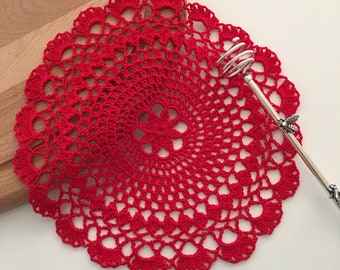 Modern shabby round crochet doily, Assorted colours, Doily for sale, Bedroom bedside table decor, Christmas decoration, Xmas gift new home