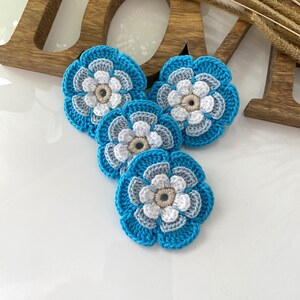 CLIO 4, Fiore uncinetto irlandese in rilievo cotone spesso, Applicazione coffe siciliane piccole, Applicazione fatta a mano, Fai da Te, 6 cm