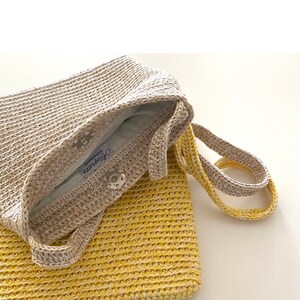 Tote bag crochet, Handmade crochet shoulder bag for women, Summe bucket bag purse, Travel accessories, Gift for mom friend image 7
