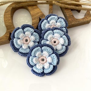 CLIO 6, Fiore uncinetto irlandese, Fiore in rilievo cotone spesso, Applicazione fatta a mano, Accessori e decorazioni per il Fai da Te, 6 cm