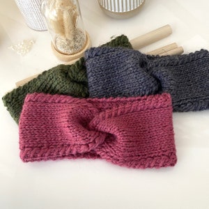 Women's wool headbands, Knit headband, Turban headband, Winter ear covers, Ear warmers, Friend gift, Lofoten mountain accessories
