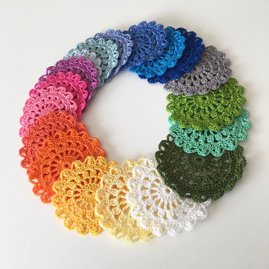 Art 32, Mini Crochet Doilies Small Various Colors, Tablecloth ...