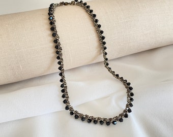 Black gold necklace for women, Choker necklace, Choker bead necklace, Gifts for mom, Christmas affordable gifts, Accessories wedding evening