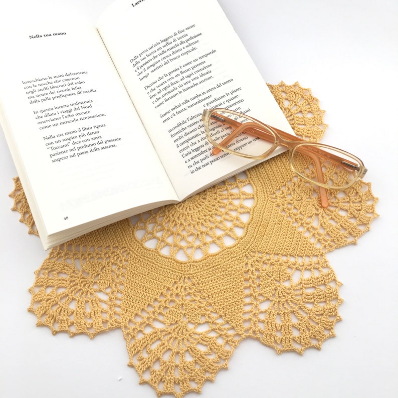 115 inch Italian crochet doily for sale Furniture doily Etsy