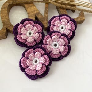 DELFINO 1, Fiore uncinetto in rilievo cotone spesso, Applicazione fatta a mano, Articoli per Fai da Te, Decorazione uncinetto irlandese 7 cm