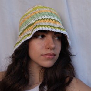 Unique crochet hats, Cotton hat women, Handmade bucket hat women, Trendy summer hats, Beach accessories for girls, Gift for sister, SORRENTO image 4