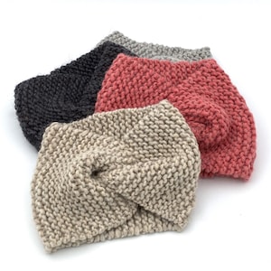 Women's Knitted Headband, Cervinia, Handmade Winter Wool Headband, Earmuffs, Mountain Ear Covers, Christmas Gifts