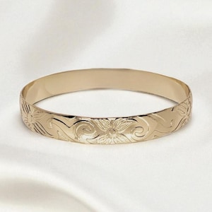 10mm Gold Hawaiian Bracelet - Hawaiian Jewelry - Beach Jewelry - Gold Bracelet - Gifts for her - Made in Hawaii