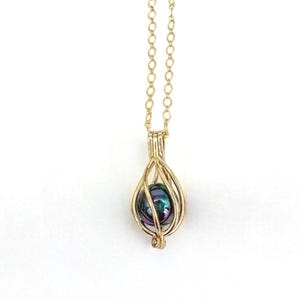 Pearl Keepsake Necklace - Hawaiian Necklace - Beach Jewelry - Gold Necklace - Gifts for her