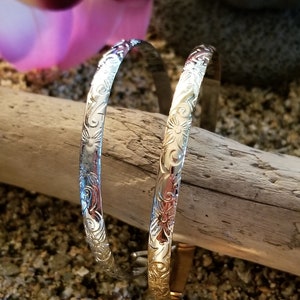 6mm Silver Hawaiian Bangle Bracelet - Hawaiian Jewelry - Beach Jewelry - Silver Bracelet - Gifts for her - Made in Hawaii