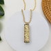 Traditional Floral Tube Pendant Necklace - Gold Necklace - Hawaiian Necklace 