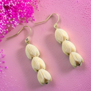 Pikake Earrings - Hawaiian Earrings - Dangle Earrings - Made in Hawaii - Gift for Her - Floral Jewelry