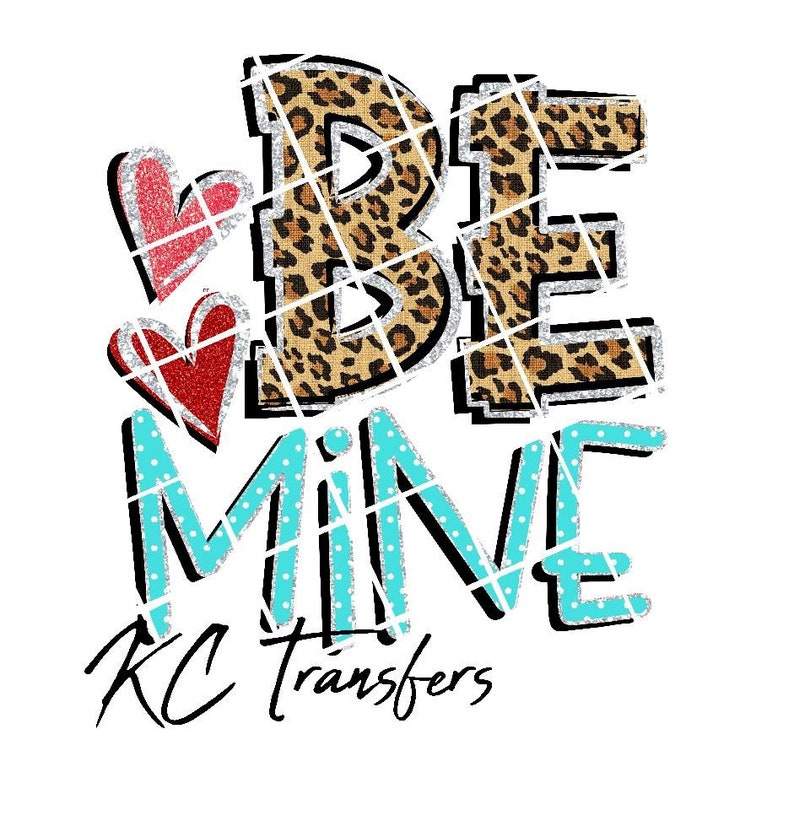 Download Be Mine Leopard Turquoise Valentine Ready to Press ...