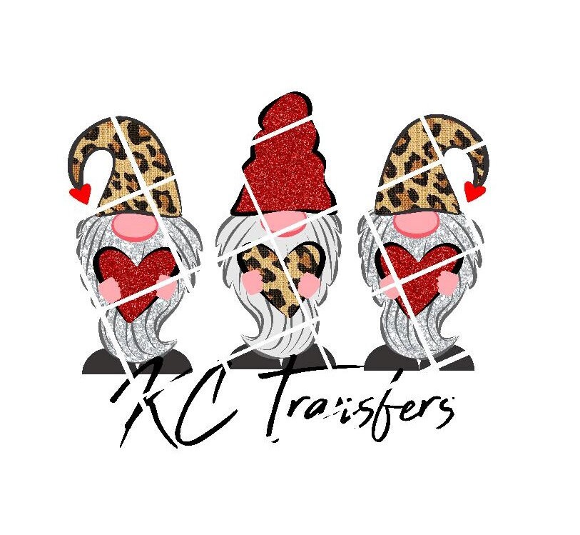 Download Leopard Gnomes Red Faux Glitter Valentine Ready to Press ...