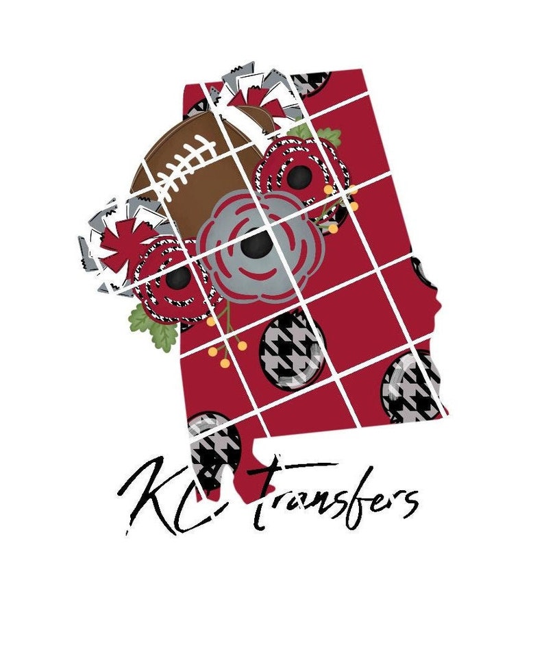 Alabama Football Doodle Sublimation Transfer Ready to Press Sublimation Transfer Or Iron On Vinyl Transfer