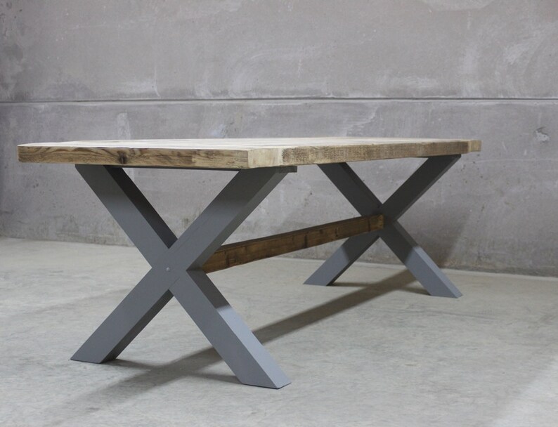 Reclaimed Dining Table With Rustic Wood Top king's Cross Etsy UK