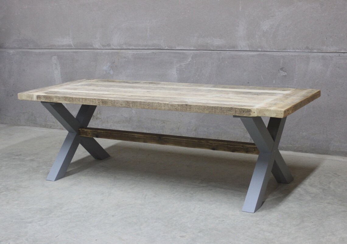 Reclaimed Dining Table With Rustic Wood Top king's Cross Etsy UK
