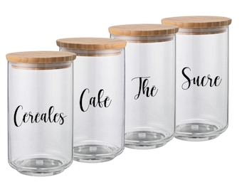 Vinyl jar labels - Customizable stickers - Kitchen storage and organization - Waterproof stickers