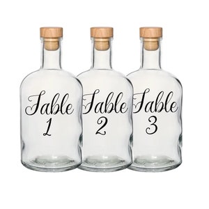 Table Number Labels - Wedding, Baptism, Party, Decoration - Customizable Stickers