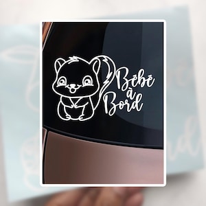 Baby on board squirrel Sticker - Car sticker - Child on board - sticker