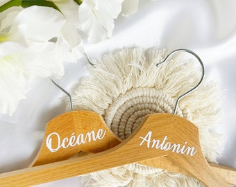 Wedding Hanger Name Tag Personalized - Wedding Decals - Bridesmaid and groomsmen gifts