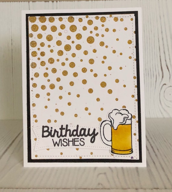 beer card birthday wishes card man card etsy beer card birthday wishes card man card