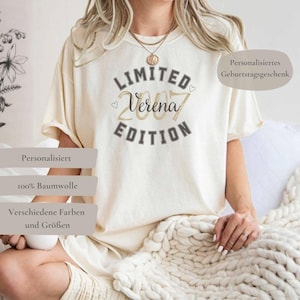 18th birthday personalized gift women girls, gift ideas for 18th birthday, daughter girlfriend T-shirt 2007 birthday shirt Tee