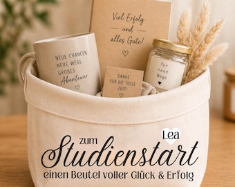 Zum Studienstart ein Beutel voll Glück | Geschenk zum Studienbeginn | Uni Geschenk | Studienanfang | Student Geschenk | personalisierbar