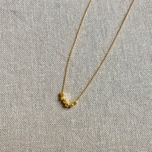 Golden necklace with small squares, birthday gift, best friend gift image 3