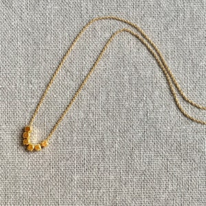 Golden necklace with small squares, birthday gift, best friend gift image 2