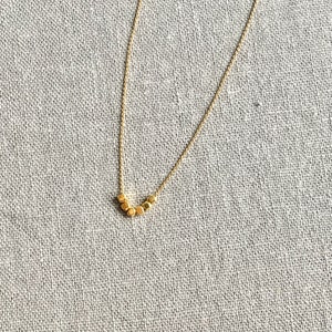 Goldene Kette mit kleinen Quadraten, Geschenk zum Geburtstag, Geschenk beste Freundin Bild 4