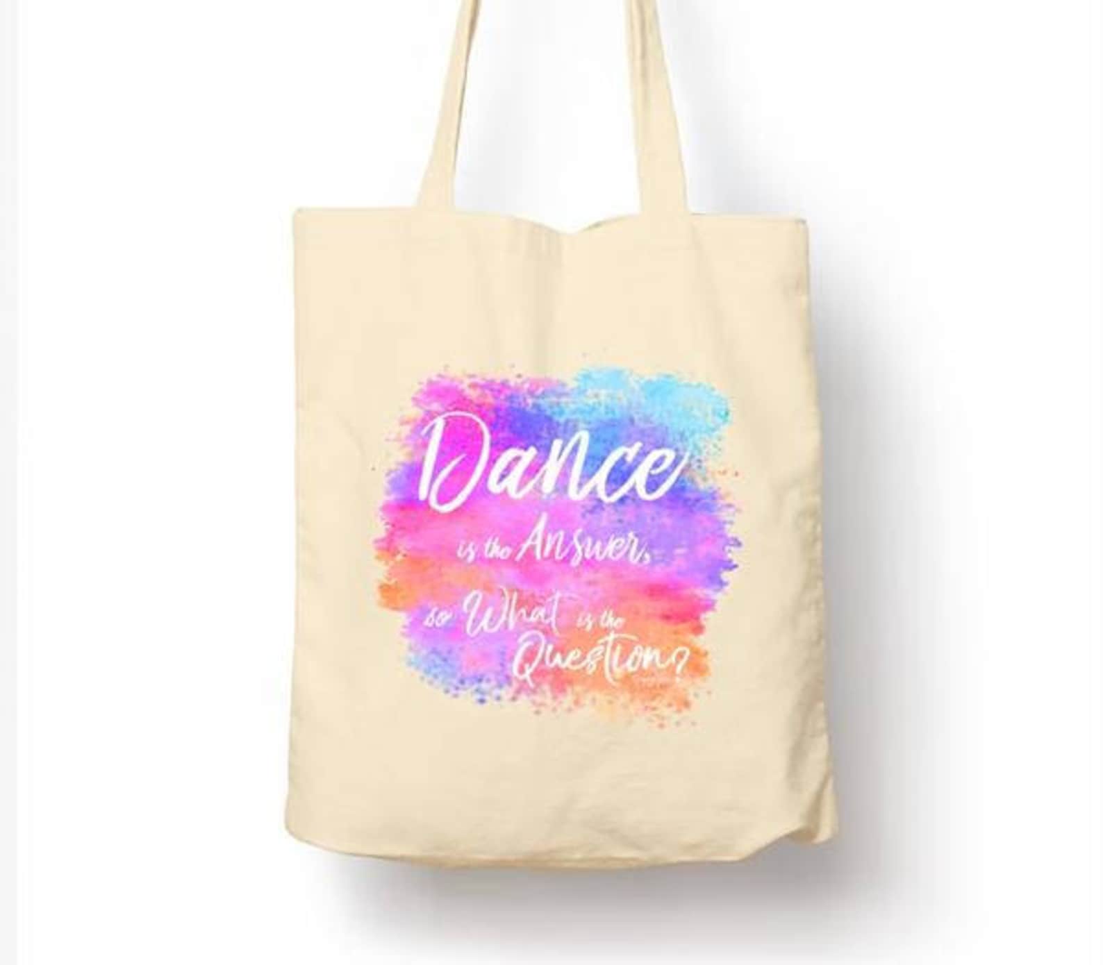 dance is the answer tote bag ballroom latin salsa bachata ballet dancesport modern jazz