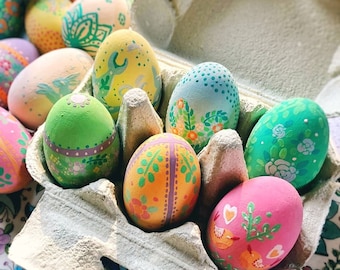 Hand Painted Wooden Easter eggs