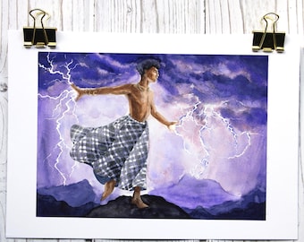Taranis Giclée Kunstdruck Keltischer Gott des Donners