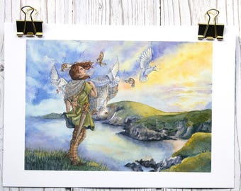 Aengus Óg Giclée Kunstdruck Keltischer Gott der Liebe