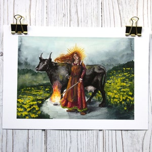 Brigid Celtic Goddess Art Print Limited Edition