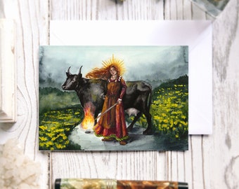 3x Brigid Göttin Karte