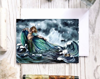 3x Manannan Mac Lir keltischer Mythos Karte