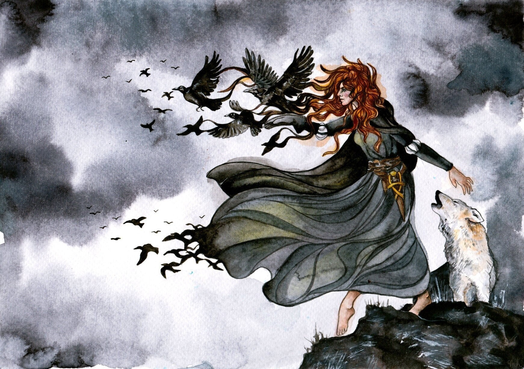 The Morrigan Celtic Goddess Art Print Limited Edition - Etsy