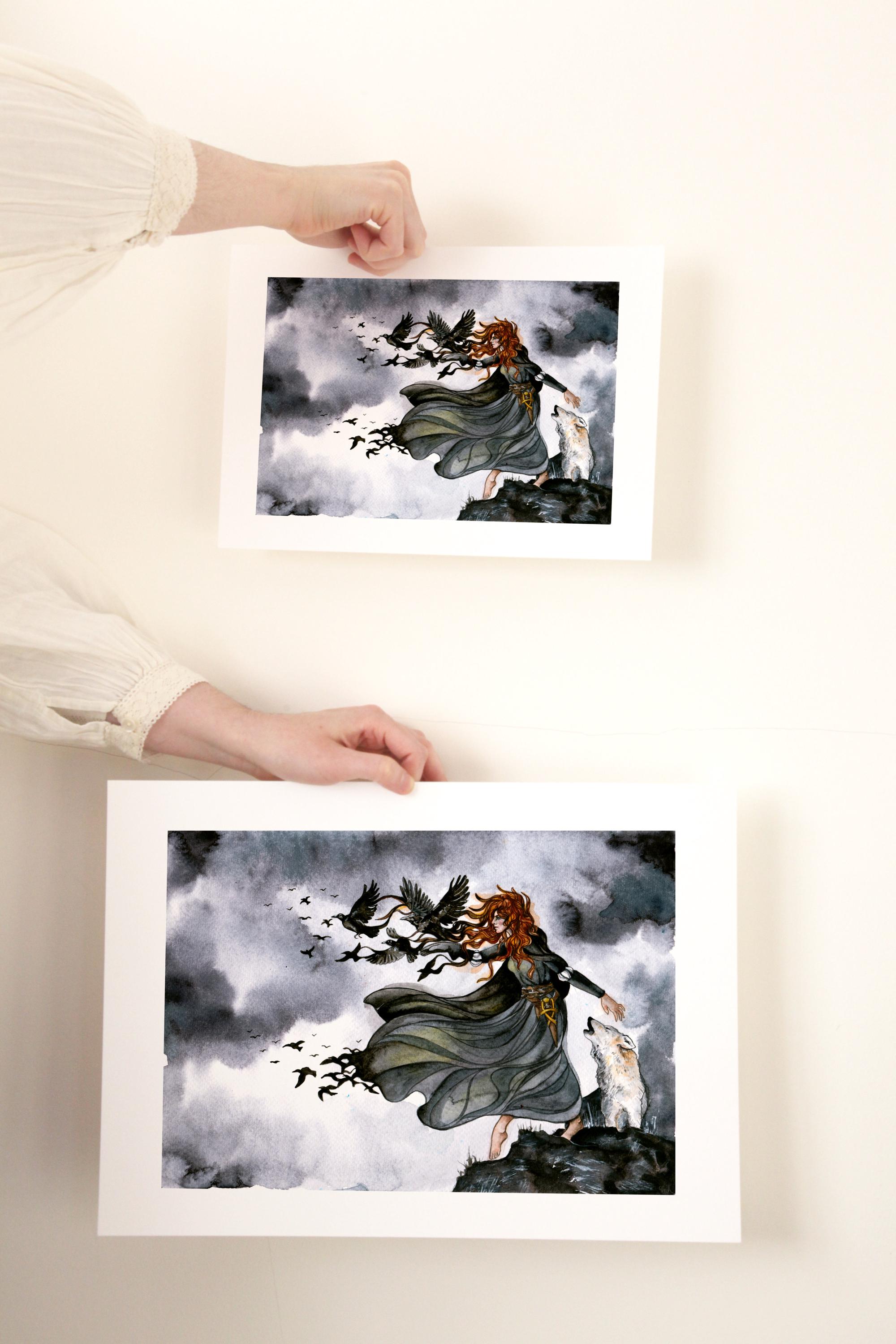 The Morrigan Celtic Goddess Art Print Limited Edition - Etsy