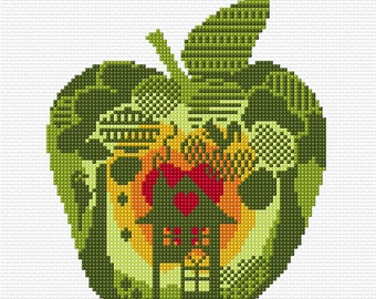 AJBD05 Apple House Cross Stitch Chart Only pdf