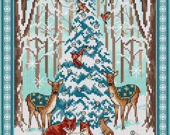AJBD98 Woodland Christmas pdf chart Only