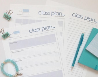 Yoga Teacher Class Plan, Yoga Class Planner, Yoga Sequence, Instant PDF Download
