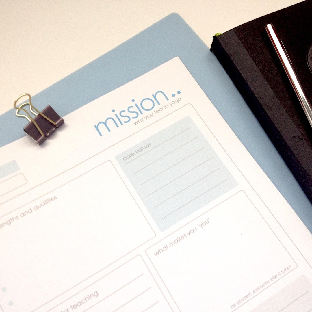 Yoga teacher mission statement instant download mission etsy