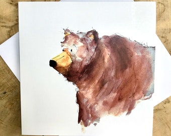 Cuddly Bear Birthday Card: Illustrated Children's Greetings Card