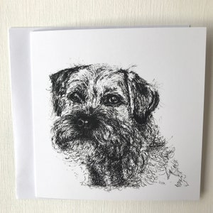 Dog Card - Border Terrier Card - Border Terrier Blank Card - Dog lovers Card