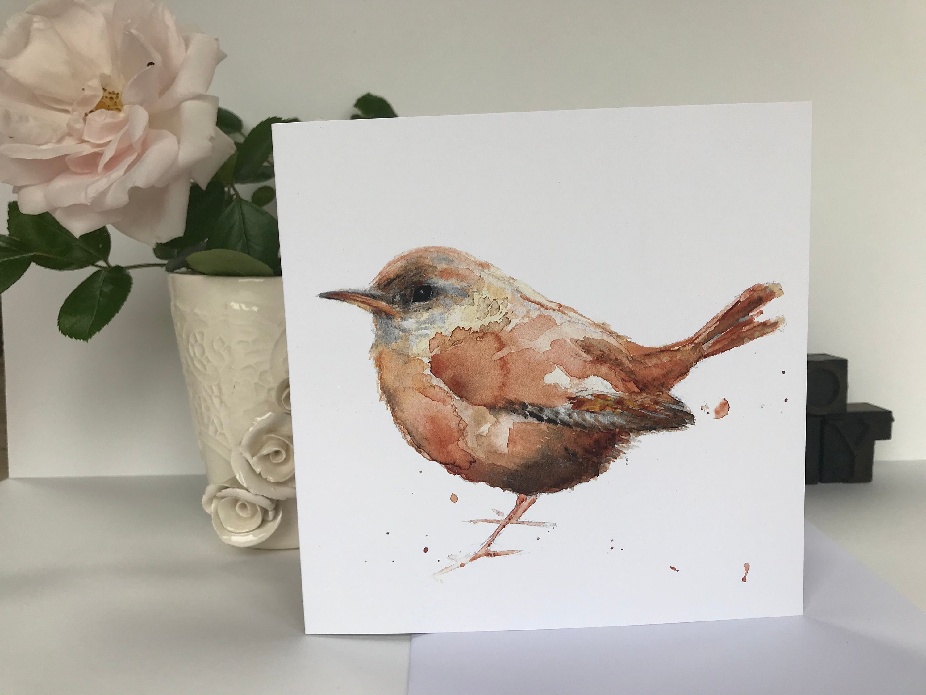 Wren Watercolour Card Garden Bird Card Wren Card Blank - Etsy UK