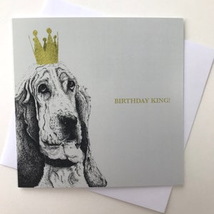 Dog Card - Basset Hound Card - Funny Dog Card - Blank Card - Card for Him - Humorous Card.