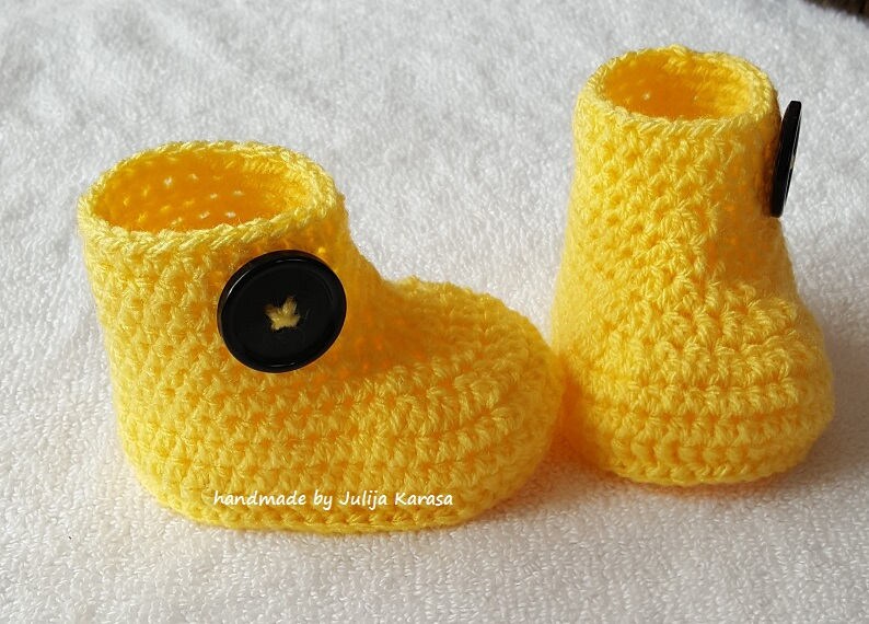 handmade baby booties