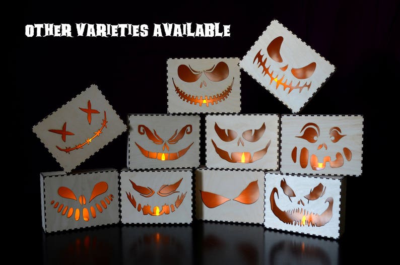 Halloween Wooden Lamp, Jack O Lantern, Laser Cut Lamp, Halloween Decor, Laser Cut Pumpkin, Laser Engrave, Pumpkin, Halloween Decorations image 4